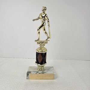 Vintage 1986 Covington Little League Baseball Runner-Up Trophy Marble Base